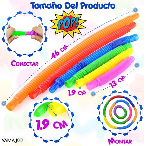 24Pcs Tubos Sensoriales Niños - Juguetes Sensoriales Autismo - Fidget Toy - Juego Tubos Niños - Tubos Moldeables Niños. (24pcs)