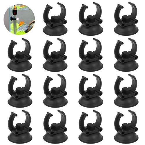 24Pcs Ventosas para Acuarios, 24mm Clip Calentador Ventosa, Acuario Clip Ventosa para Lámpara Germicida Varilla Calefactora