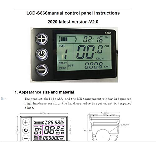 24V-48V Motor Eléctrico Sin Escobillas Controller- Aluminio Sine Wave Controlador -Electric Bicicletas Pantalla del Panel LCD Impermeable para La E-Bici Y Vespa (UnitCount : 2#36V-48V)