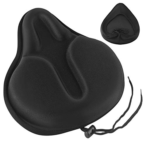 29 x 27 cm Funda de Gel para Sillín de Bicicleta para Hombres y Mujeres Suave Cómodo Transpirable Ancho Funda de Gel para Asiento de Bicicleta para Bicicleta de Montaña Carretera