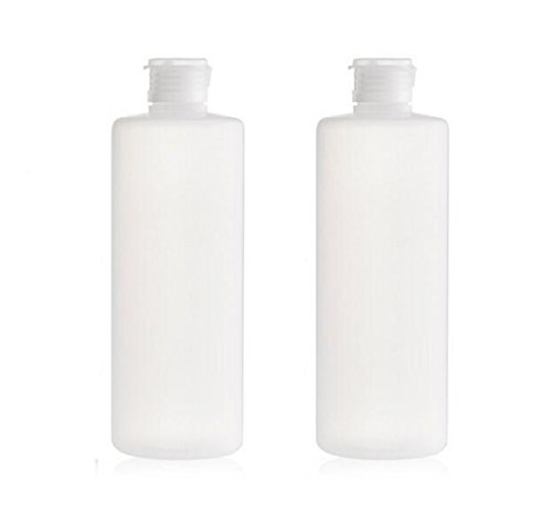 2PCS Recarga Vacía de Plástico Transparente Tubo Suave Apriete Tarros de Botellas con Tapa Giratoria Cosméticos Envases de Maquillaje para Loción Toner Gel de Ducha Champú (100ml/3.4oz)