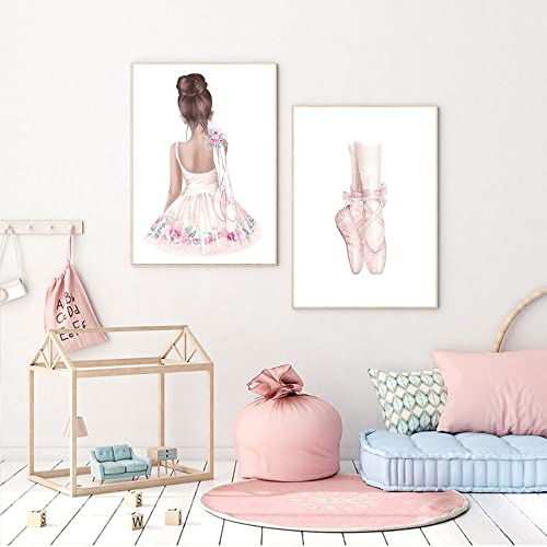 3 Laminas Personalizadas Nombres Cuadros Bailarinas Ballet Infantil Bebe Niña Habitacion 30x40 Poster Decorativo Pared Regalo sin Marco