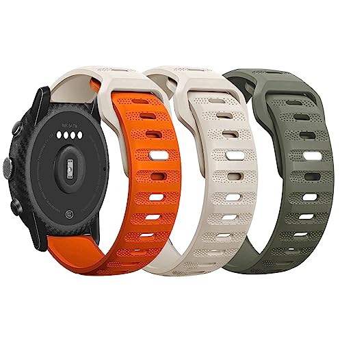 3 Piezas Correa para Suunto 5 Peak Correa Suave Silicona Loop Banda para Suunto 5 Peak Pulseras de Repuesto Ajustable Transpirable Correa para Suunto 5 Peak Correa (E)