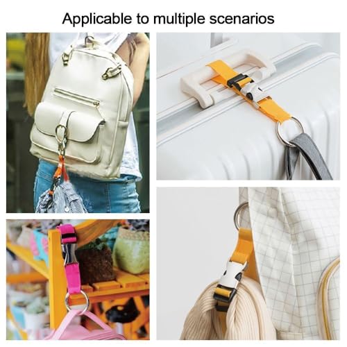 3 Piezas Correas de Equipaje Chaqueta Grabber, con mosquetón y Hebilla de Metal de Plata, Añadir una Bolsa de Equipaje Correas de Equipaje cinturón, Durable Ajustable Bolsa de Gancho Correas Bungees