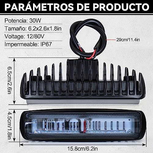 30W Luz LED Estroboscopica de Carretilla Elevadora Lateral MarcadorLuz Del Punto de Advertencia