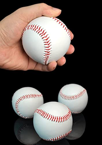 4 pelotas de béisbol cosidas a mano, béisbol suave, de 9 pulgadas, de poliuretano suave, pelotas de béisbol de béisbol, pelotas de béisbol, para adultos y jóvenes, juegos de béisbol profesionales