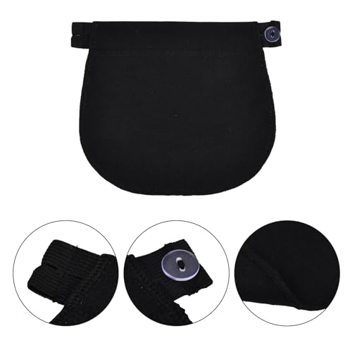 4 Piezas Extensores de Jeans con Cintura Ajustable Extensor de Pantalones para Embarazadas Extensor de Cintura Elástica para Pantalones de Maternidad (Negro, Azul, Caqui, Blanco)