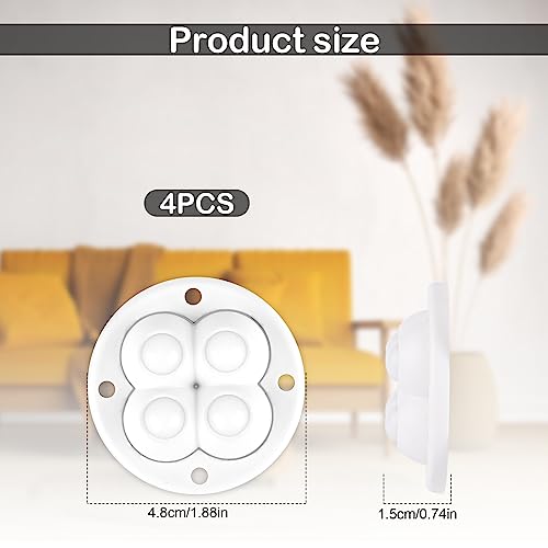 4 Piezas Ruedas Autoadhesivas, 360° Rotación Ruedas Adhesivas Giratorias Polea Adhesivo Ruedas Adhesivas Pequeñas para Pequeños Electrodomésticos Muebles Cubo de Basura (Blanco)