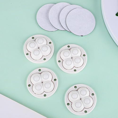 4 Piezas Ruedas Autoadhesivas, 360° Rotación Ruedas Adhesivas Giratorias Polea Adhesivo Ruedas Adhesivas Pequeñas para Pequeños Electrodomésticos Muebles Cubo de Basura (Blanco)