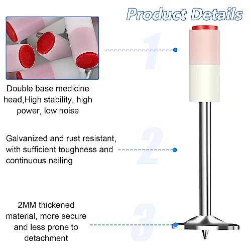400 Unidades Redondos Clavos para Pistola de Clavos para Hormigon, Mini Clavos Redondos de Fuego de 7,3 mm, Clavos de Acero para Pistola Manual, para Cable Duct Fixing, Nail Gun Accessories (7.3MM)