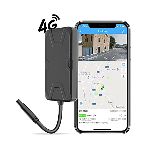 4G Localizador GPS para Coche, Restauración/Corte del Motor, Monitor Acc, Rastreador GPS Antirrobo en Tiempo Real, Suscripción Mensual Requerida Rastreador GPS para Moto, Auto Scooter - App LNCOON IOT