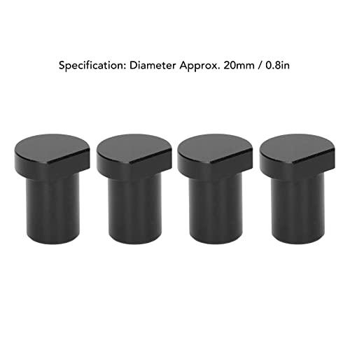 4PCS Banco Perros Banco Abrazadera para Perros Accesorios para 20 Mm/0.8in Carpintería Agujero para Perros Abrazadera Tapones para Bancos De Trabajo Bloques De Límite De Escritorio (Black)