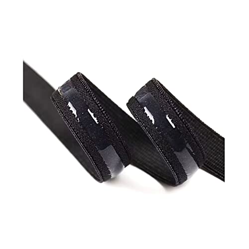 5 metros 10 mm de ancho antideslizante de silicona goma para coser correas de hombro pelucas prendas (negro)