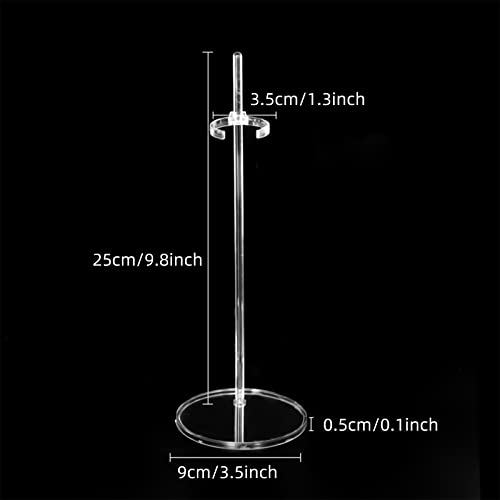 5 Piezas Soporte de Exhibición de Muñecas Soporte de Muñecas de Plástico para Muñecas de 11,8 Pulgadas (Transparente, 25 cm)