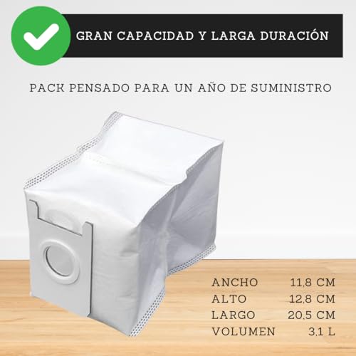 5 UDS recambio bolsas conga 2290 gran capacidad. Repuesto compatible ultra home, cecotec autovaciado