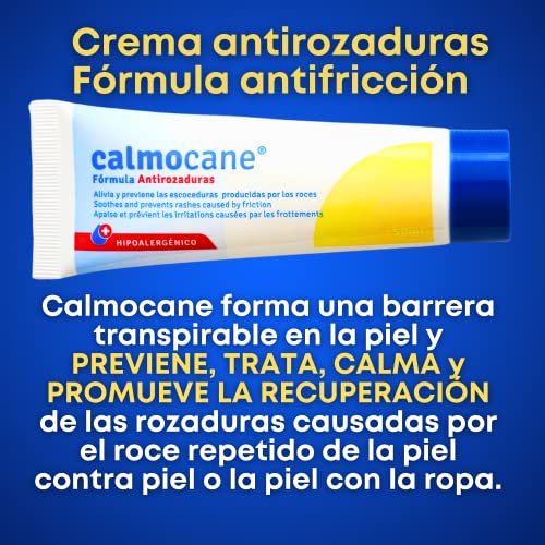 50 ml Calmocane Crema Antirozaduras Antifriccion Anti Rozadura Muslos Mujeres - Antiroces Badana Ciclismo - Alternativa a La Vaselina Deportiva - No Grasa - Sin Residuos