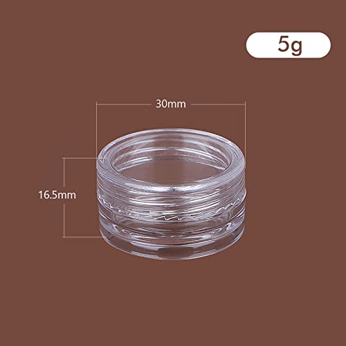 50pcs 5g/5ml Botes Pequeños de Plastico Botes Plastico con Tapa Envases para Cosmetica de Viaje para Cremas, Lociones, Maquillaje