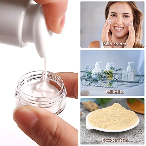 50pcs 5g/5ml Botes Pequeños de Plastico Botes Plastico con Tapa Envases para Cosmetica de Viaje para Cremas, Lociones, Maquillaje