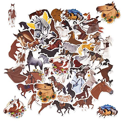 50pcs Pegatinas de Caballos Stickers Aesthetic para Portátil Equipaje Decoración Infantiles Regalo