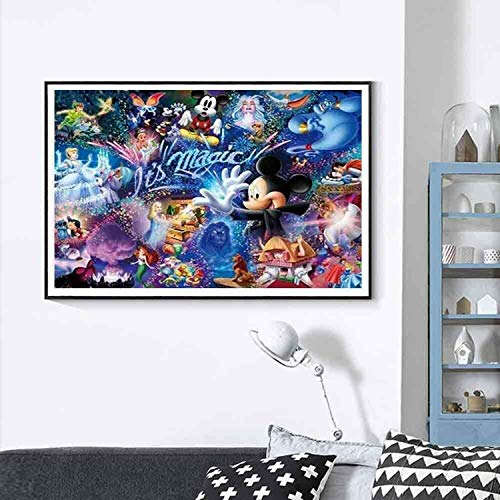 5D diy pintura diamante,Bricolaje Diamond Painting taladro completo Cristal diamante Bordado Pinturas Artes kit de punto de cruz para decoración de la pared del hogar,40 * 30cm, Magic Mice