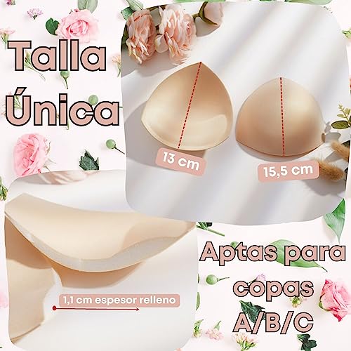 6 pcs de Relleno Sujetador Push up. Almohadillas Sujetador Invisible Que Realzan los Pechos. Relleno Sujetador Deportivo, Bikinis, Lenceria, Mastectomia. 3 Efecto Bra. ALBURANⓇ (Negro-Blanco-Beige)