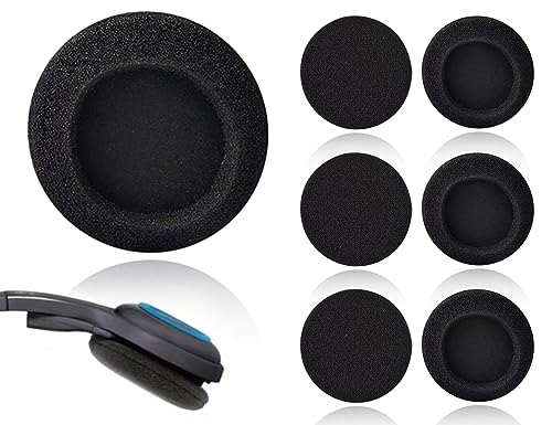 6 Piezas Almohadillas para Auriculares, Almohadillas de Espuma, Almohadillas de Repuesto Almohadillas de Espuma para los oídos, Almohadillas de Repuesto Negras de 50 mm para Auriculares de Audio