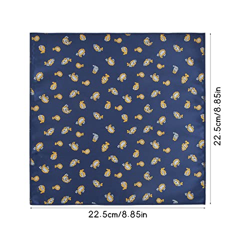 6 Piezas Pañuelos para Hombre de 22.5 x 22.5 cm, Pañuelo de Traje para Hombre de Seda de Poliéster Pañuelo de Bolsillo para Hombre Pañuelos de Tela Handkerchiefs Set, 6 Estilos