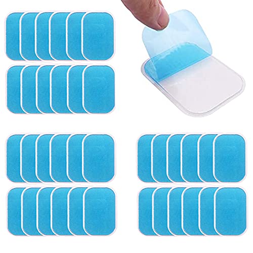 60 Piezas Almohadilla de Gel EMS, Almohadilla Gel de Estimulación Muscular, almohadillas Gel para Abdominales, Utilizado para Dispositivo de Entrenamiento Abdominal, Dispositivo de Entrenamiento EMS