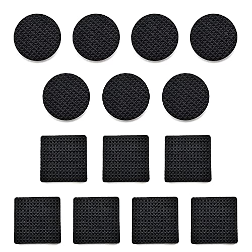 60 Piezas Almohadillas para Muebles, Almohadillas Antideslizantes de Goma, Protectores de Piso, Goma Antideslizante Adhesiva para Patas de Sillas, Mesas, Sofás, Muebles - Negro