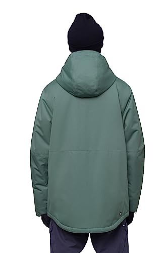 686 Chaqueta aislante para hombre - Ropa térmica transpirable con capucha - Resistente al agua y a la intemperie, Verde ciprés, Small