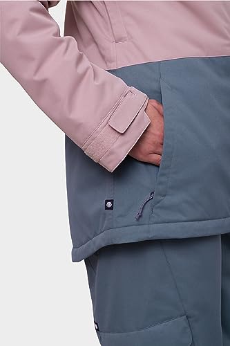 686 Chaqueta Athena para mujer, abrigo aislado con diseño de tela de 2 capas, ajuste moderno y costuras selladas, resistente al agua y a la intemperie, Bloque de color malva polvoriento, Large