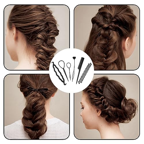 6pcs Accesorios de Peinado, Set de Peinado, Hair Styling Accessories, Set de Diseño de Cabello para Braid Cabello Trenzado Peinado Clips Herramientas para Diseño Niñas Mujeres