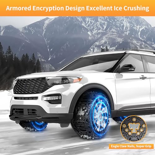 6Pcs Cadenas de Nieve para Coche Ninonly Cadenas de Nieve Universales Emergencia Antideslizante Cadenas Coche Nieve para SUV Camiones Ancho Neumático 165mm-275mm