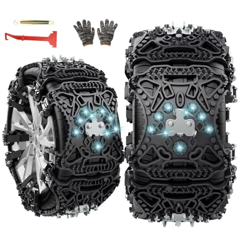 6Pcs Cadenas de Nieve para Coche Ninonly Cadenas de Nieve Universales Emergencia Antideslizante Cadenas Coche Nieve para SUV Camiones Ancho Neumático 165mm-275mm