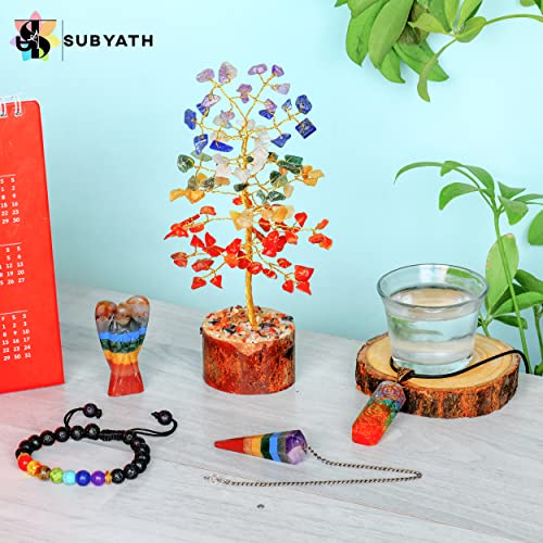 7 Chakras - Feng Shui Crystals - Colgante Orgonita - Arbol De La Vida Decoracion - Gemas Naturales - Piedras Naturales Curativas - Chakras Decoracion