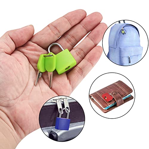 8 Piezas Candado Colores con Llave, Pequeño Candados para Maletas, Mini Cerraduras de Equipaje con Llaves, Cerradura Pequeña para Equipaje Mochilas Maletas de Viaje Armarios Archivadores