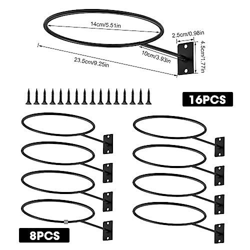 8 Soportes para Pelotas,Soporte De Pared Negro,Soporte para Exhibición De Pelotas para Baloncesto,Baloncesto,Fútbol,Voleibol,Rugby
