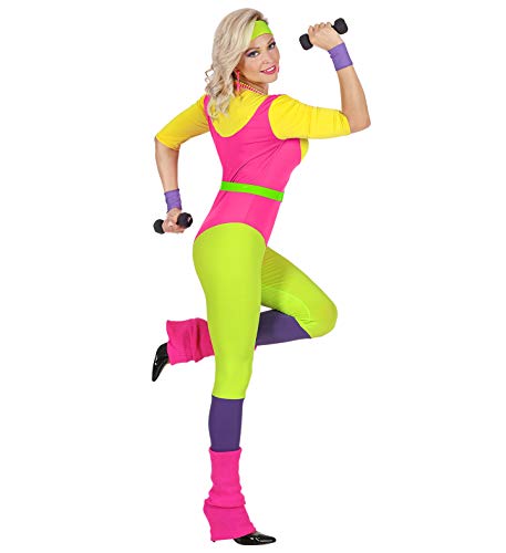 "80s AEROBICS INSTRUCTOR" (jumpsuit, belt, sweatband, wristbands) - (M)