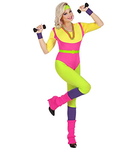 "80s AEROBICS INSTRUCTOR" (jumpsuit, belt, sweatband, wristbands) - (M)