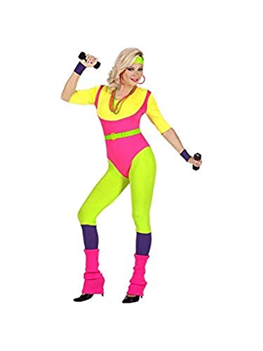 "80s AEROBICS INSTRUCTOR" (jumpsuit, belt, sweatband, wristbands) - (M)