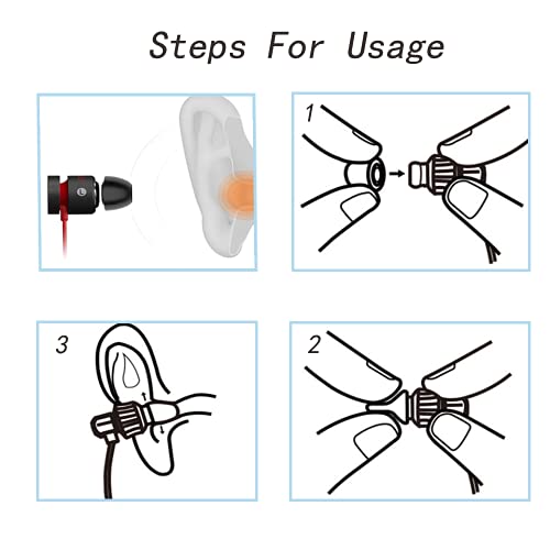 9 Pares Tapones para Oídos de Silicona de Repuesto, Goma Tapones para Oídos de, los Auriculares Internos Tapones para Oídos de, Tapones para Oídos de Repuesto de Tamaño Pequeño, 3 Tamaños (S/M/L)