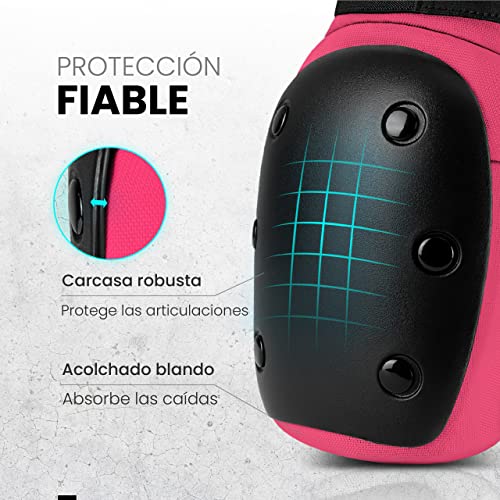 99FLIPS Protecciones Patines Adulto y Jóvenes - Protecciones Skate Adulto Set Patines 4 Ruedas - como Equipo de Protección Skateboard - Patines en Linea Adulto - Dive Talla M Morado