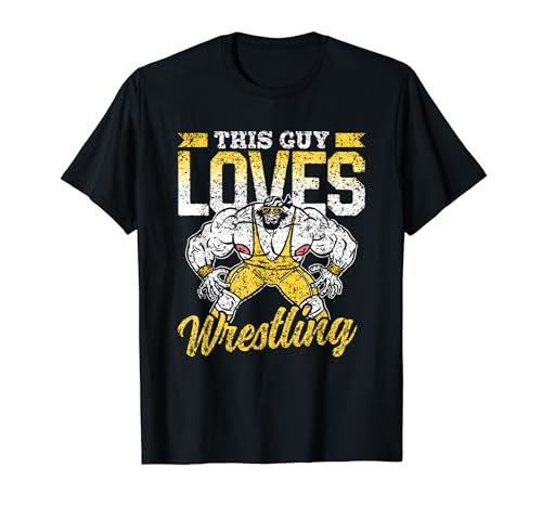 A Este Tipo Le Encanta La Lucha Libre Deporte Wrestle Lucha Camiseta