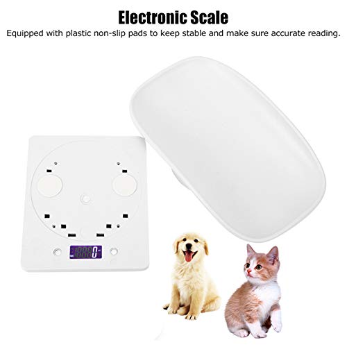 A sixx Báscula multifunción para bebés - Báscula Digital de Peso para Mascotas pequeñas de 10 kg/1g con g/ml/oz/LB.oz para medir bebés/Mascotas, Color Blanco