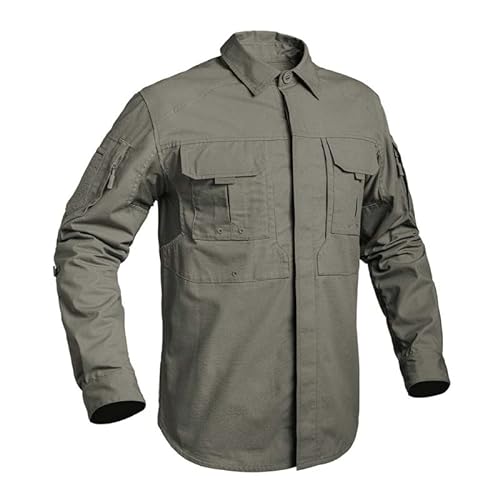 A10 Equipment Gama Fighter Camisa de Vestir, Verde Oliva, L Unisex Adulto