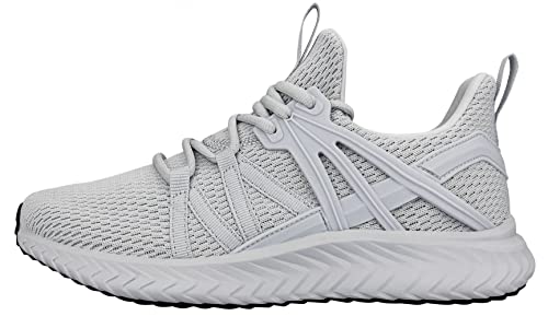 Abboos Zapatillas Deportivas Mujer Running Deporte Zapatos Mujer Casual Cómodos Calzado Correr Jogging Caminar Bambas Mujer Ligeros Transpirables Gimnasio Fitness Tenis Trabajo Sneakers Gris 42