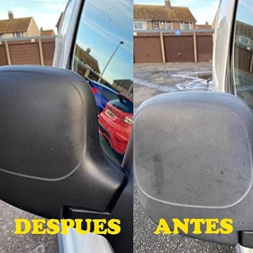 Abrillantador Hidratador de Plástico y Neumáticos Coche Moto Restaurador Gomas Viejas Recupera Brillo Negro Coche Interior y Exterior Uso Fácil para Lavado en Casa Rs Motor - Infinity Black 500ml