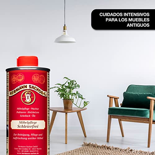 Abrillantador para muebles de madera oscura Schleierfrei, 250 ml, especialmente para la limpieza, renovación y cuidado de muebles antiguos, elimina manchas de agua y retoca arañazos leves