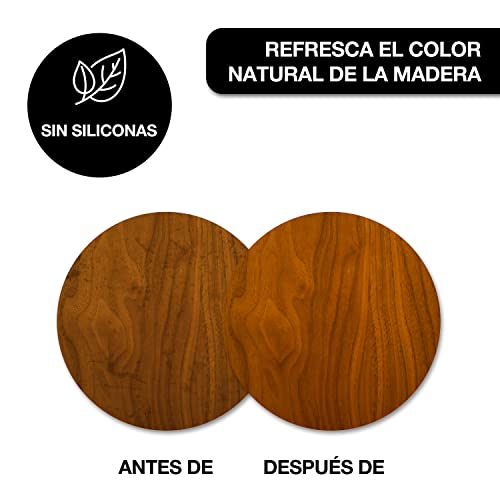 Abrillantador para muebles de madera oscura Schleierfrei, 250 ml, especialmente para la limpieza, renovación y cuidado de muebles antiguos, elimina manchas de agua y retoca arañazos leves