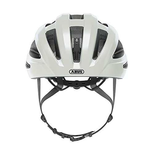 ABUS Macator - Casco de ciclismo deportivo para principiantes - Para hombre y mujer - Blanco, talla M